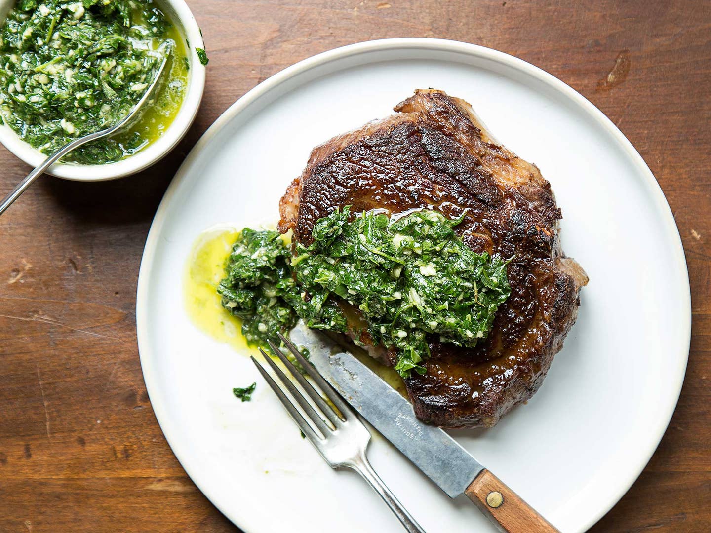 Rib-Eye Steaks with Chimichurri