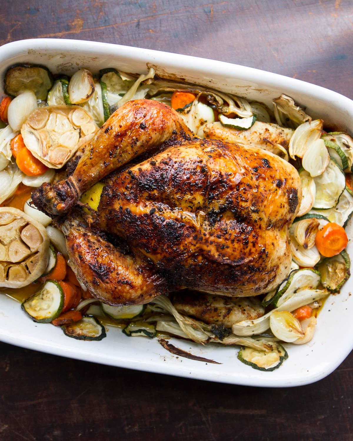 Red Roast Chicken with Lemon and Garlic