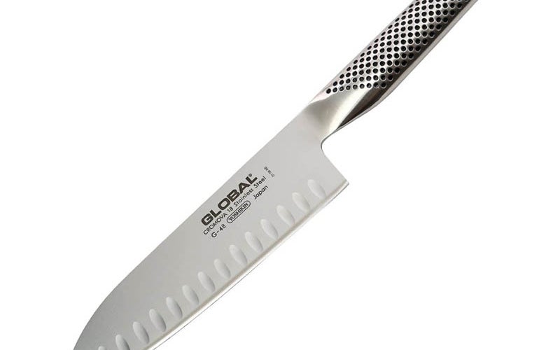The Best Santoku Knives Option: Global G-48 7” Santoku Hollow Ground Knife