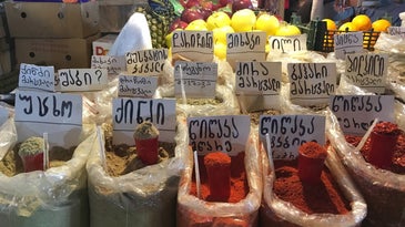 Spices in Tbilisi Marketplace
