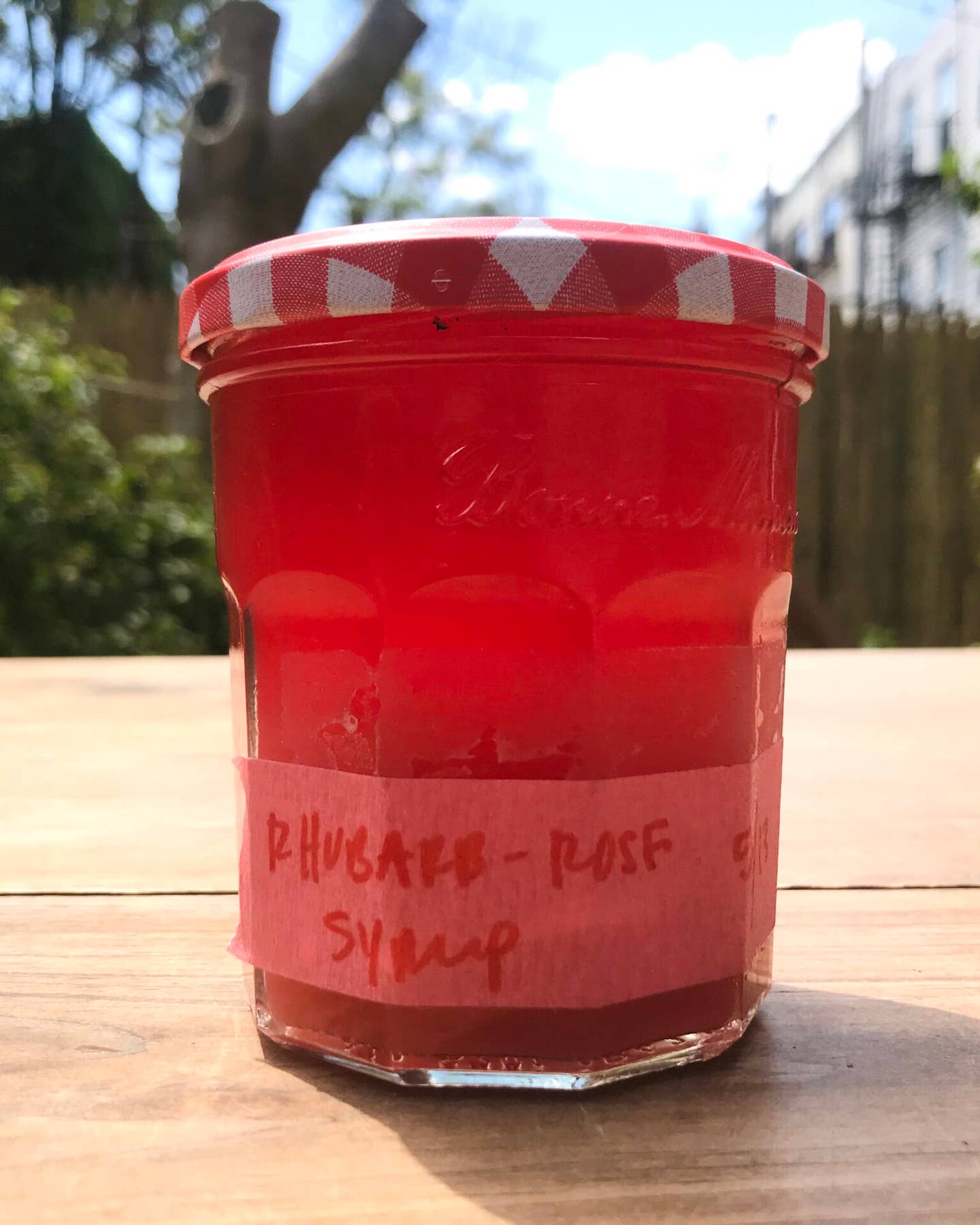 Rhubarb and Rose Syrup