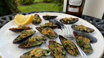 Mussels Rockefeller with Pastis Butter