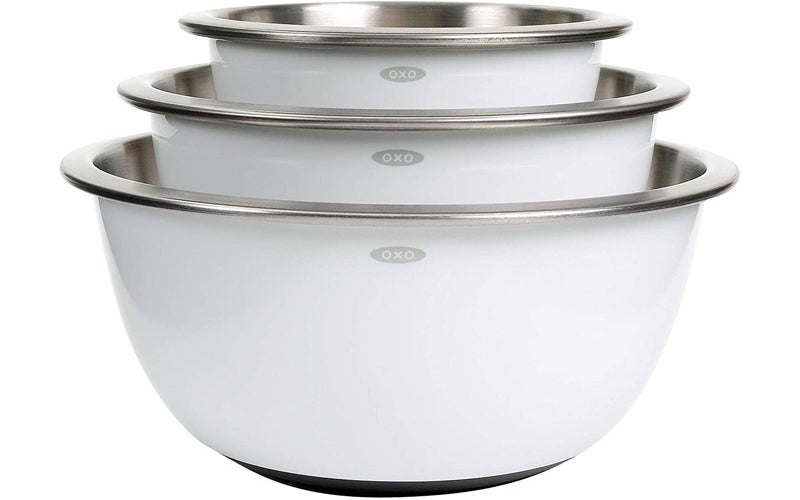 The Best Mixing Bowl Option OXO Good Grips 3-Piece Stainless Steel Mixing Bowl Set