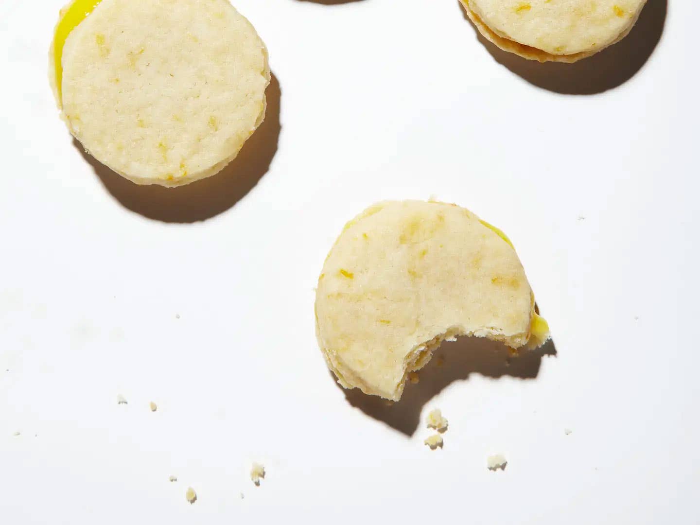 Meyer Lemon Shortbread Cookie Sandwiches