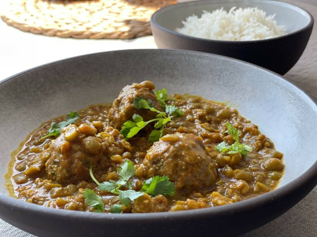 Afghan Meatballs with Saffron, Split Peas, and Sour Plums