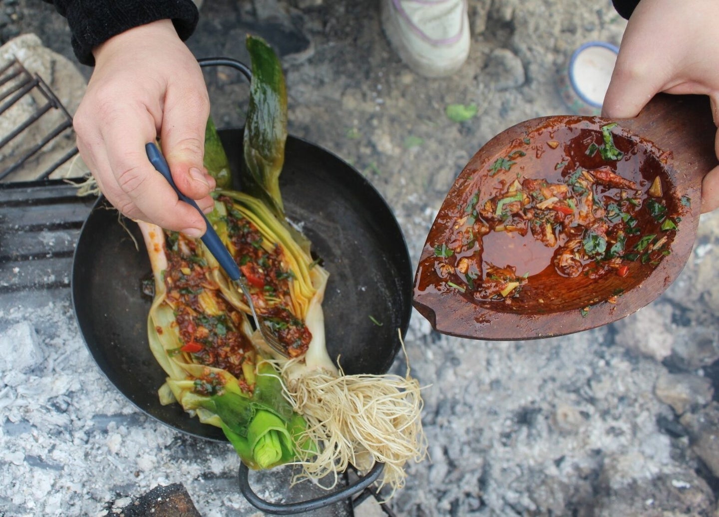 Grilled Argentinian Leeks