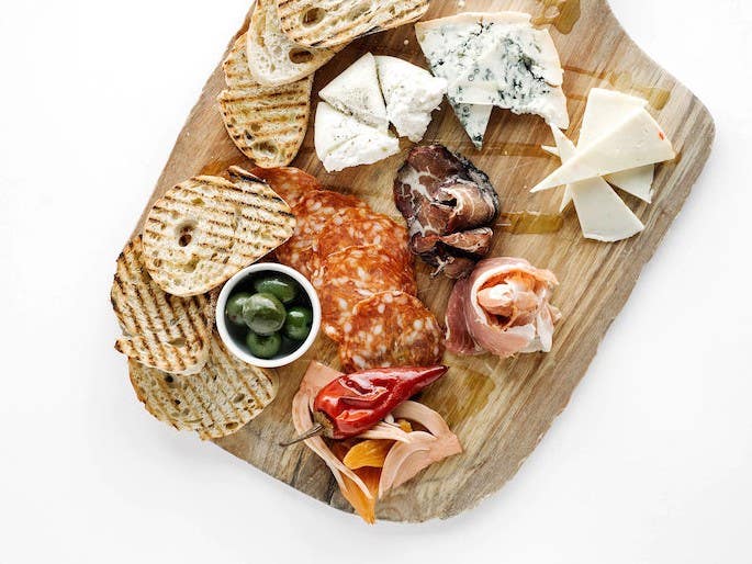 An antipasto platter at Rare Italian