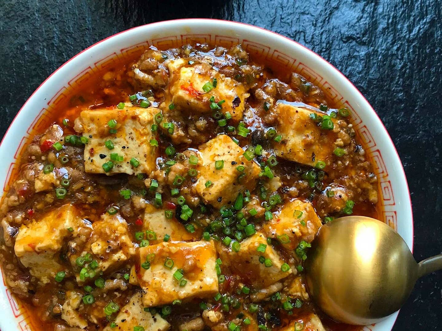 Spicy bowl of Mapo tofu