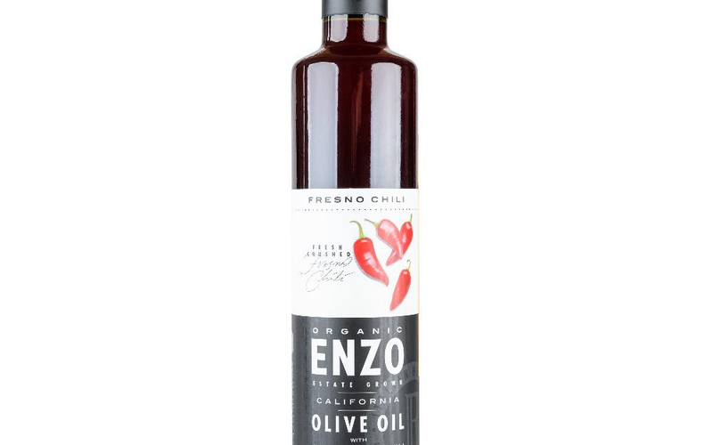 Bottle of Olive Oil With Chili