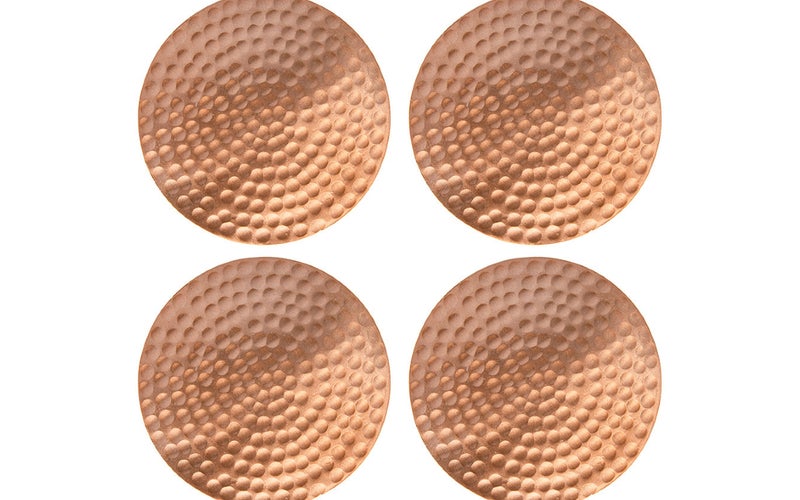 Best Coasters Option_Flat Hammered Copper Coasters