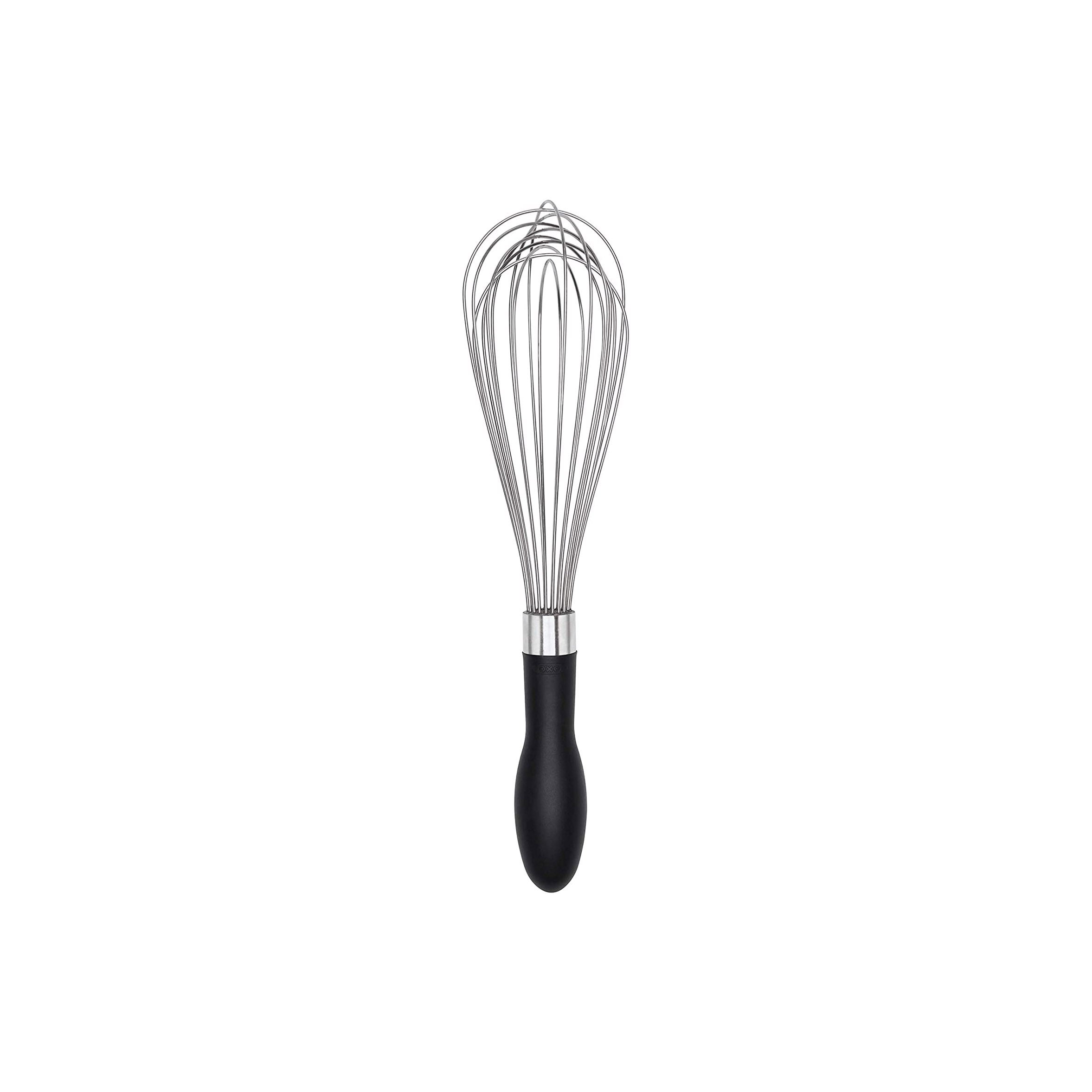 Silicone Whisk Set of 3, Very Sturdy, Silicone Whisks for Cooking Non  Scratch Pots, Rubber Whisk, Black