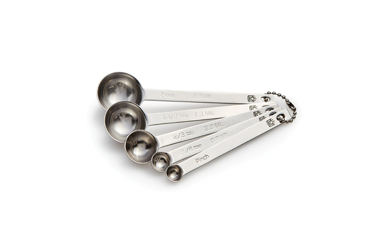 Stainless Steel Measuring Spoons With Ball Chain