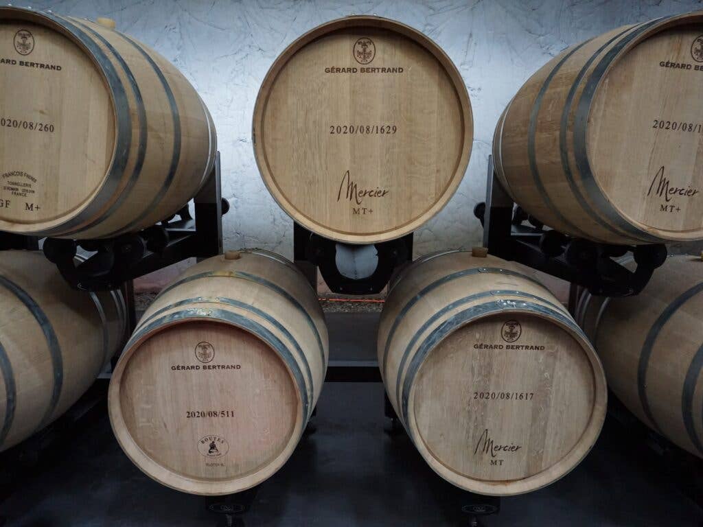 French Oak Barrels Full of Rose