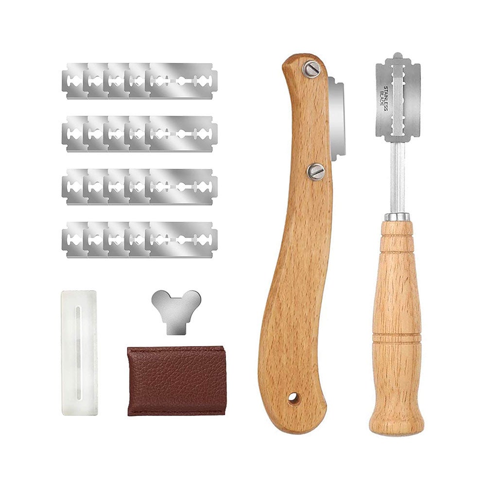 The Best Bread Lame Option: LAIWOO 2 Pieces Bread Lame Tool, Wooden Handle Lame for Bakers