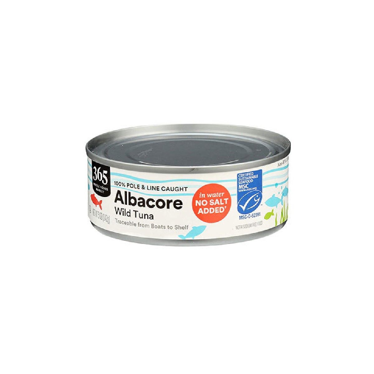 Best Canned Tuna Option_365 by Whole Foods Market Albacore in Water, No Salt Added