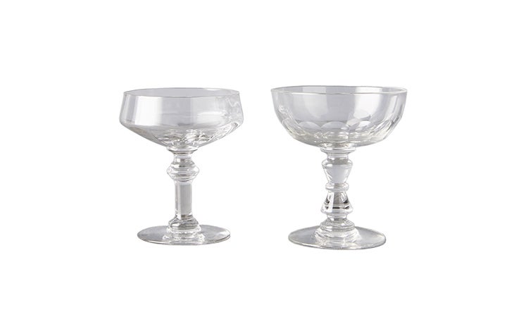 best coupe glasses eclectic food52 vintage french champagne coupes saveur