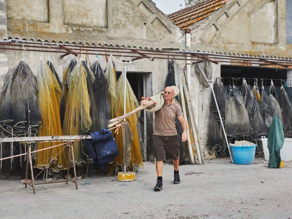 Setting out nets for Comacchio Eels