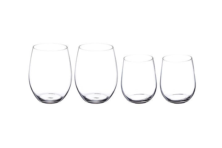 Vintorio GoodGlassware Stemless Wine Glasses (Set of 4) 15 oz - Crystal Clear Clarity, Classic Bowl Design Perfect for Red and White Wines 