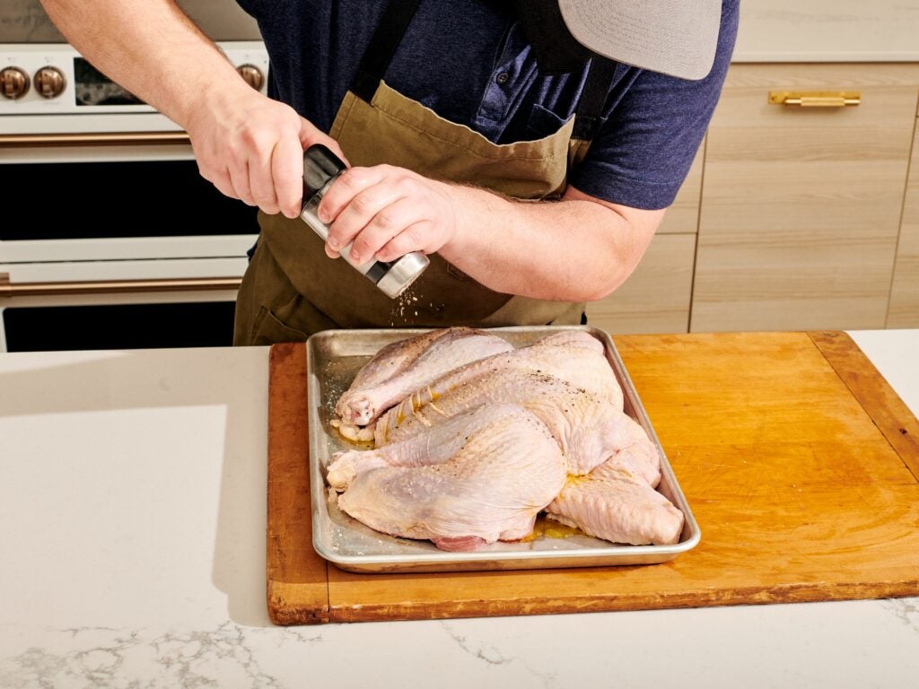 Seasoning a Spatchcock Turkey