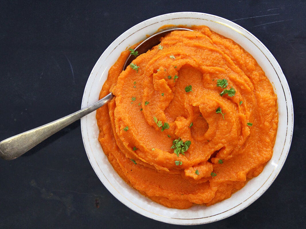 Puréed Carrots with Orange and Ginger for easy thanksgiving sides