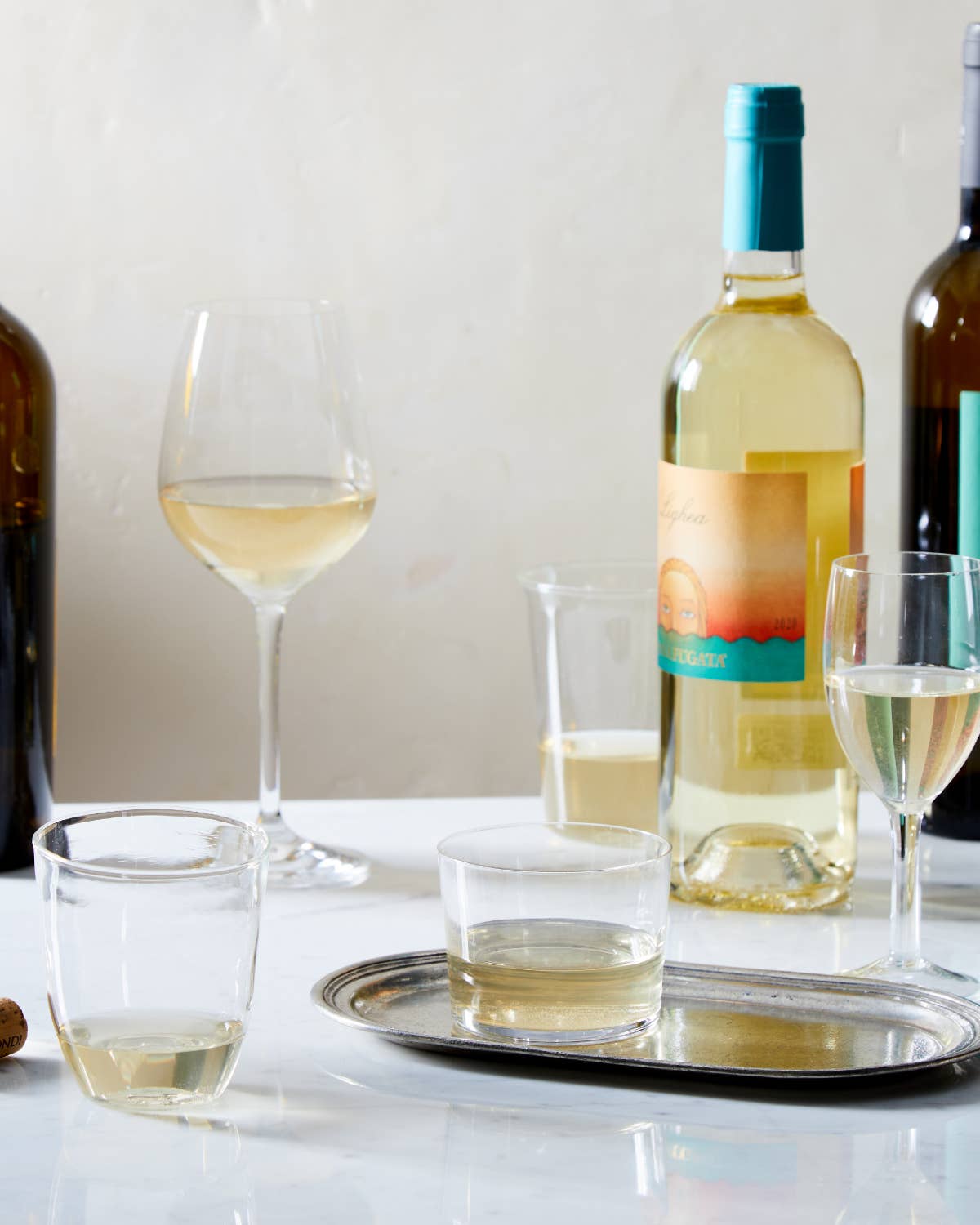 Zibibbo Wine Bottles and Glasses
