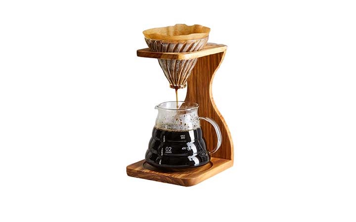 Pour Over Coffee Makers Guide High Volume Original Hario v60 with Stand Saveur