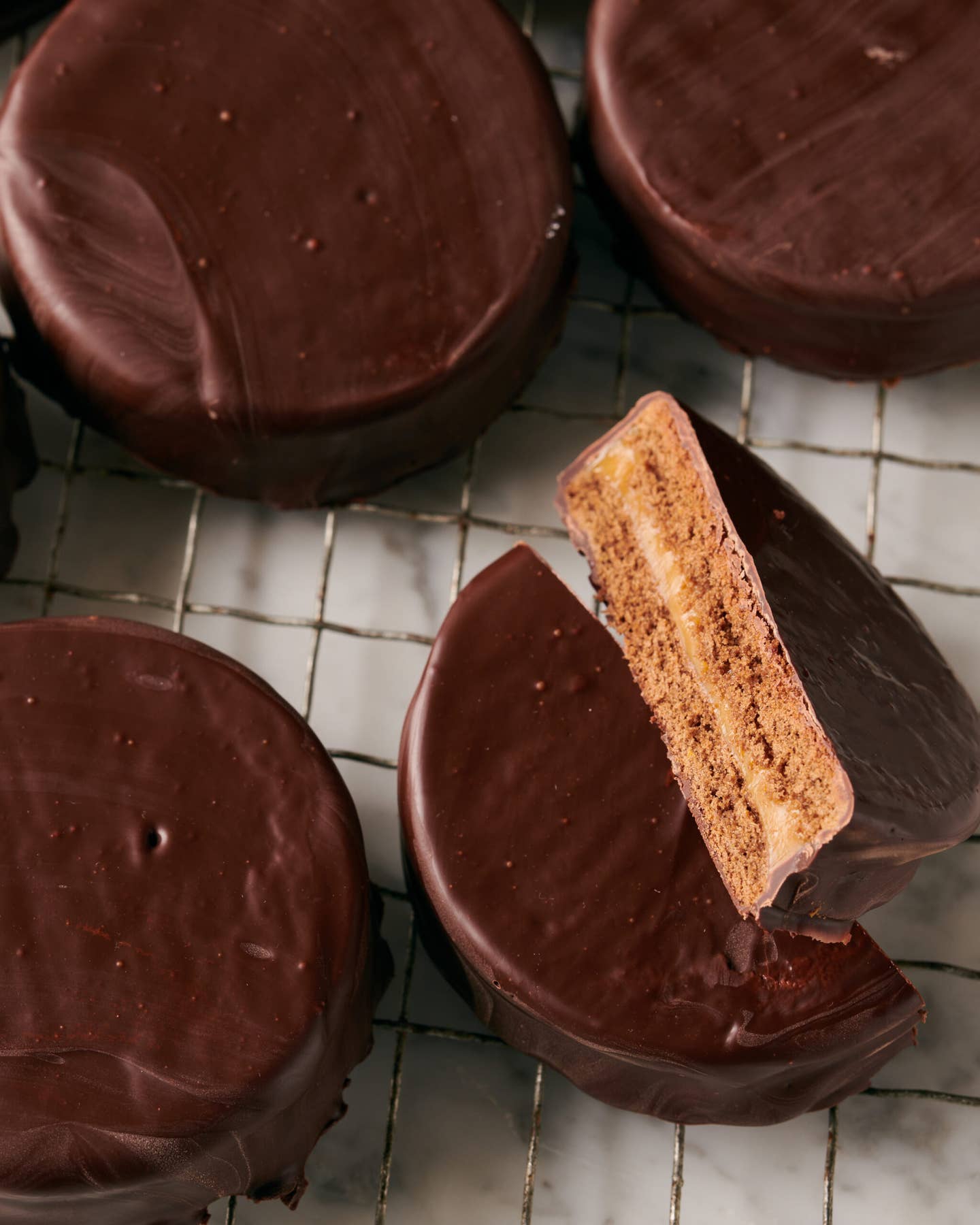 Double-Chocolate Alfajores with Dulce de Leche