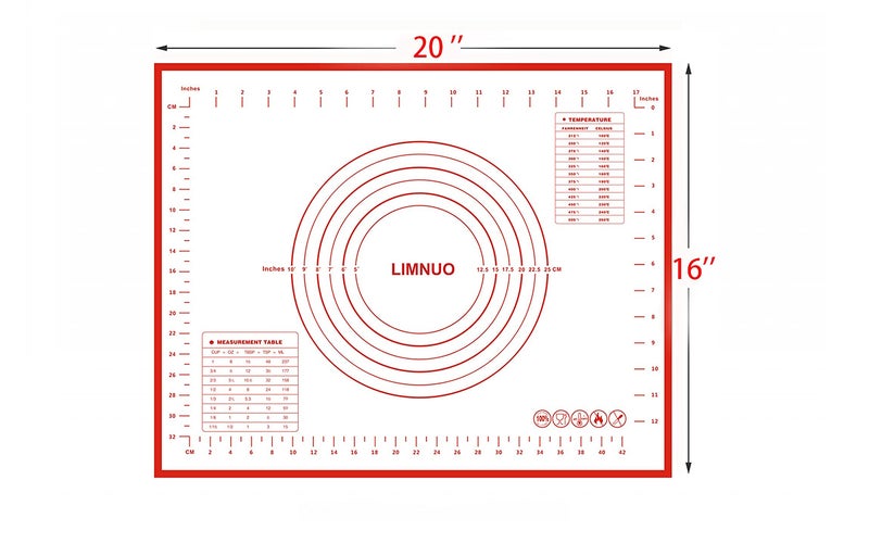 The Best For Versatile Tasks: Limnuo Silicone Pastry Mat