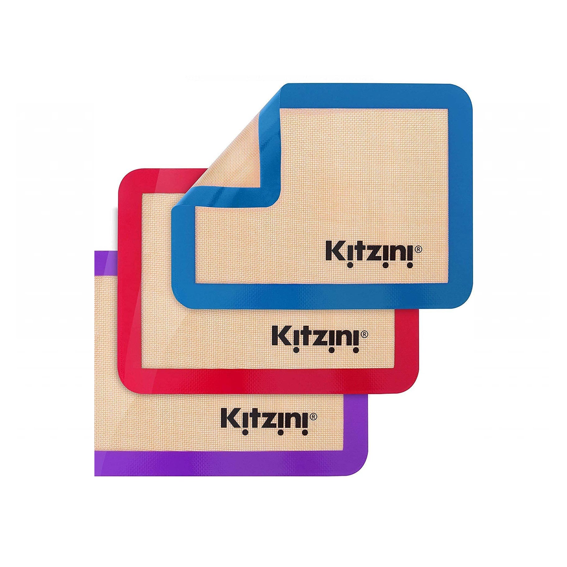 The Best Set: Kitzini BPA-Free Professional Grade Silicone Baking Mats (3-Piece Set)