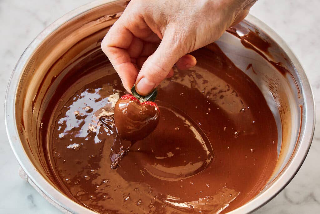 Tempering Chocolate Step 2/7 Stock Photo - Image of people, melted: 57186974