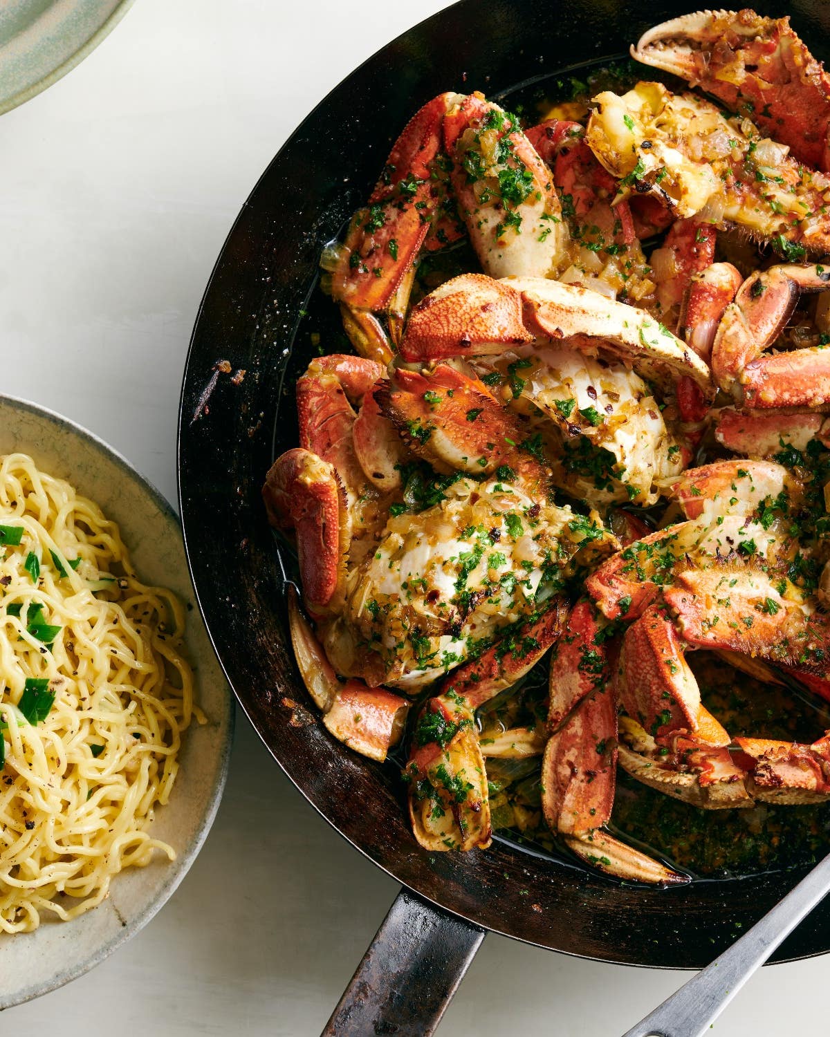 Roasted Garlic-Chile Dungeness Crab With Garlic Noodles Dungeness Crab Garlic Noodles Recipe