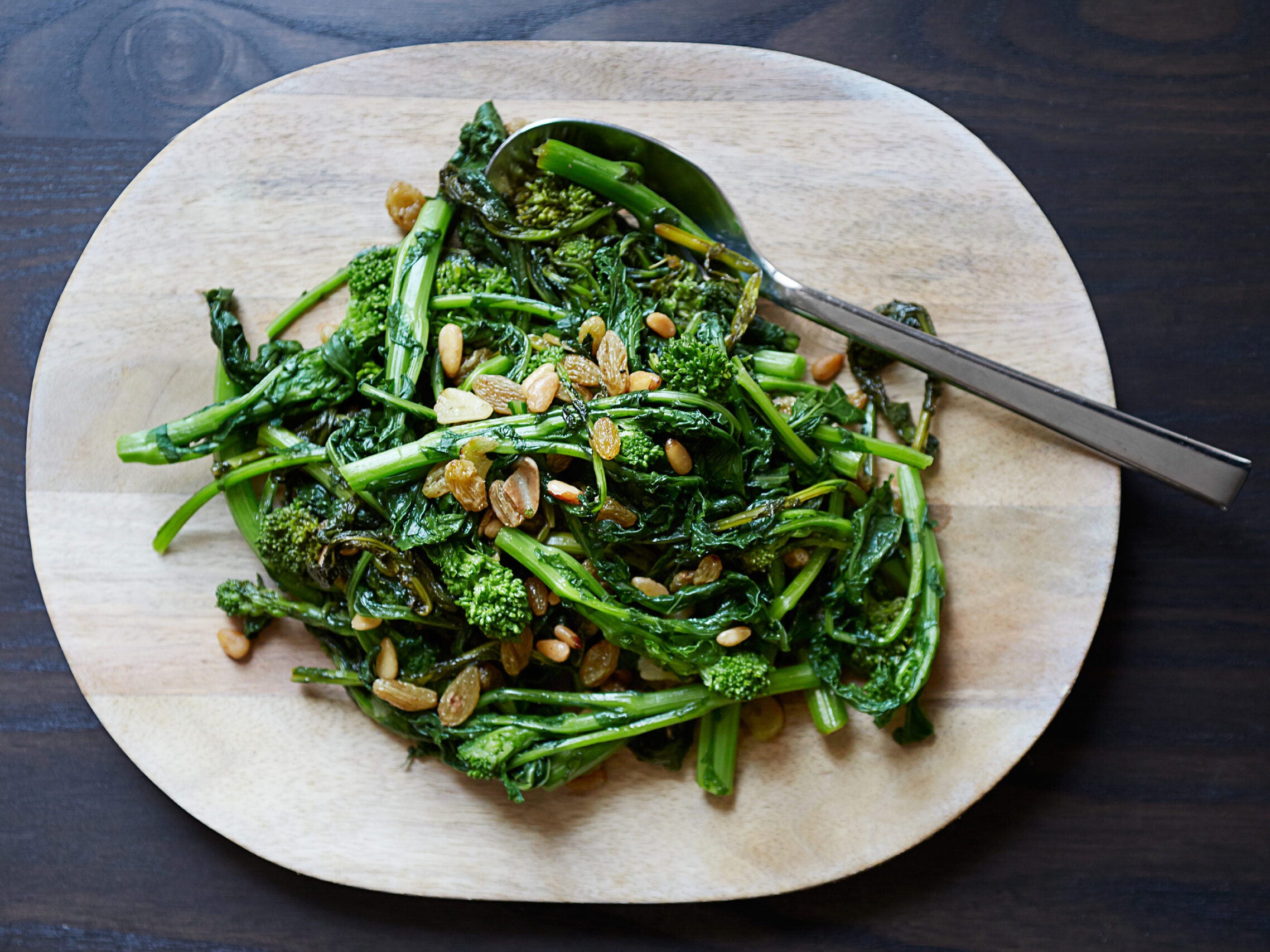 Broccoli Rabe with Pine Nuts & Golden Raisins Vegetarian Recipes