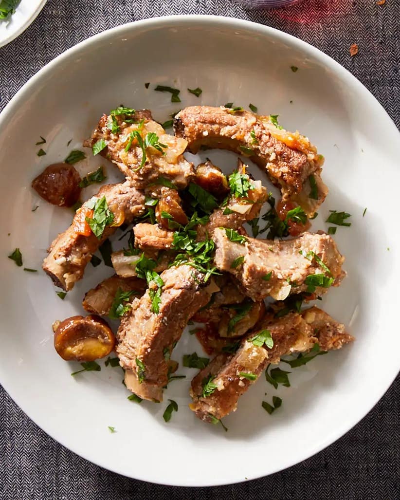 Catalan Braised Pork Ribs With Chestnuts Catalan Braised Pork Ribs With Chestnuts