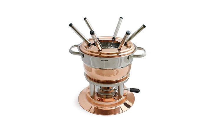 Best Fondue Pots Overall Swissmar Lausanne Copper Fondue Set Saveur