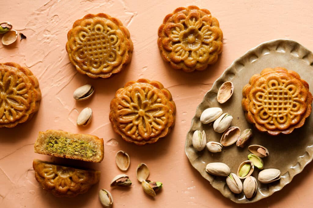 Honey Pistachio Mooncakes Kristina Cho