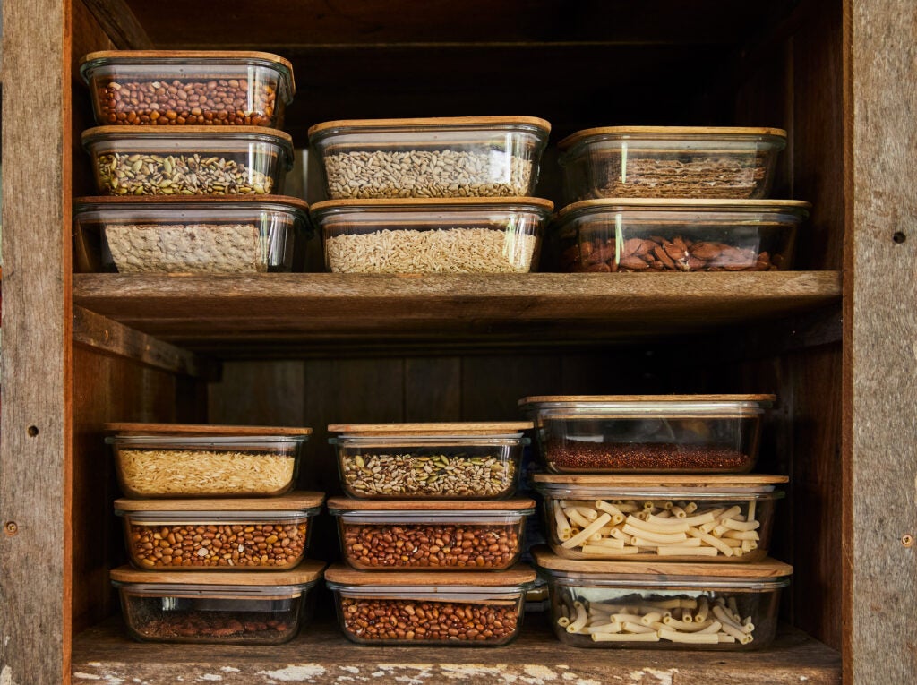 pantry of grains in Francis Mallmann's artist's studio