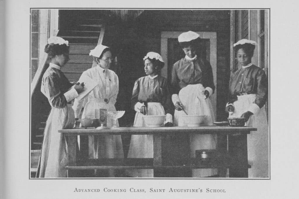 St. Augustine's School advanced cooking class archival photo