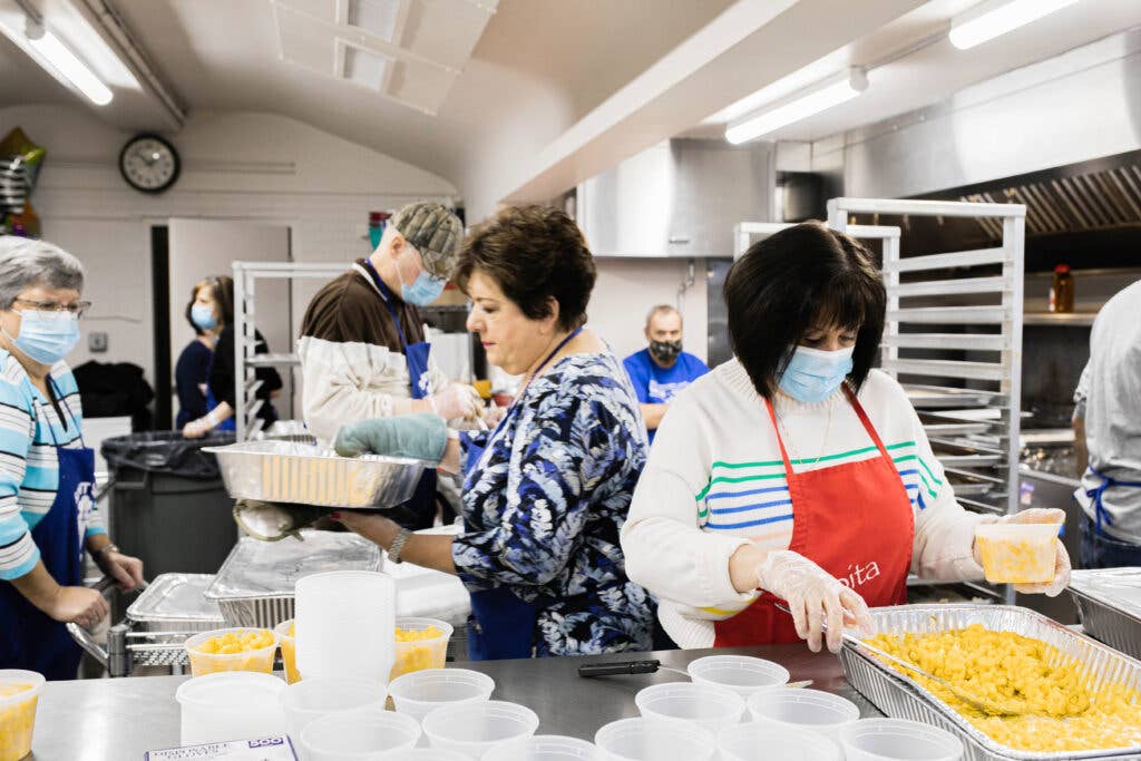 women working in St Sava fish fry