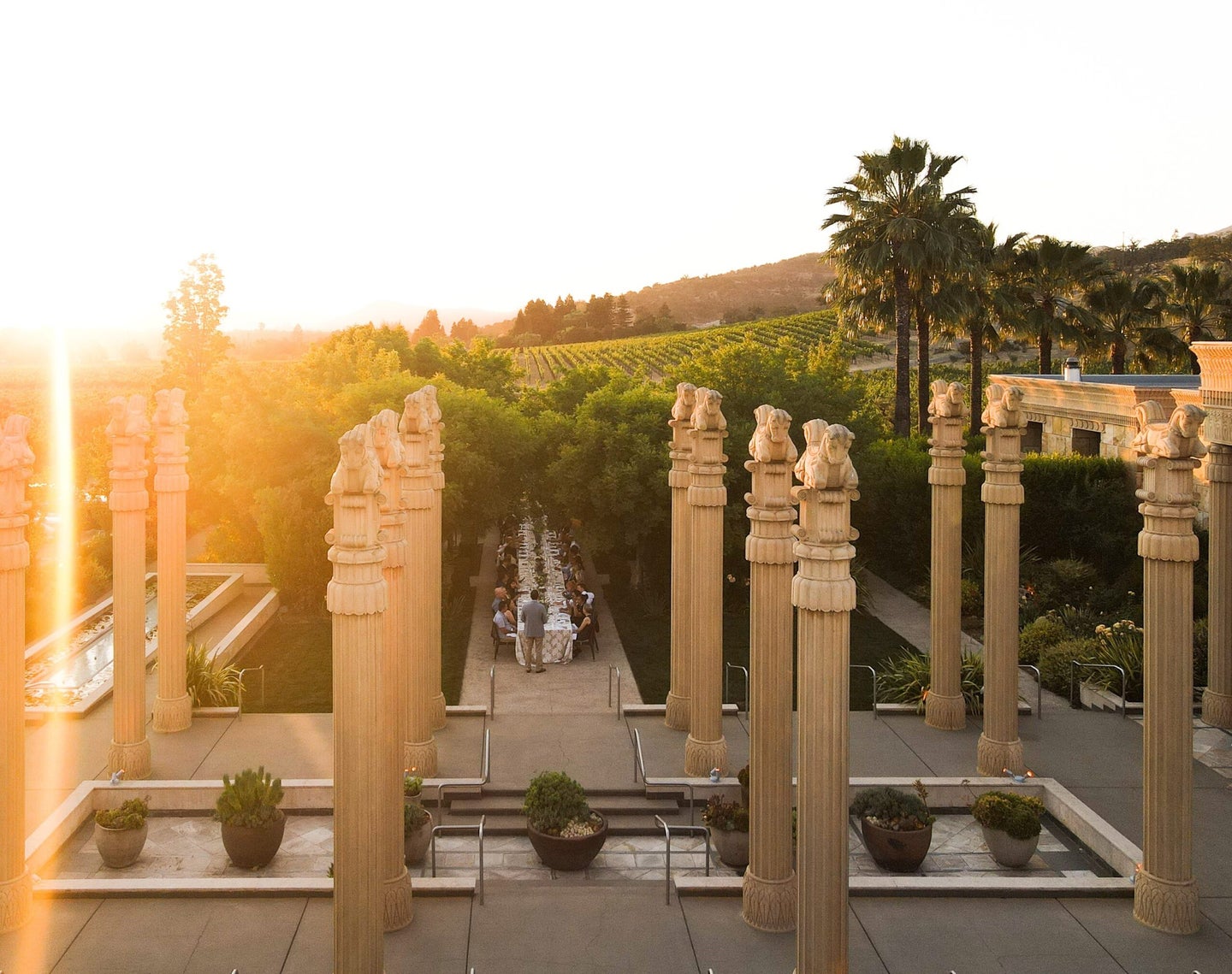 Columns at the Darioush Winery
