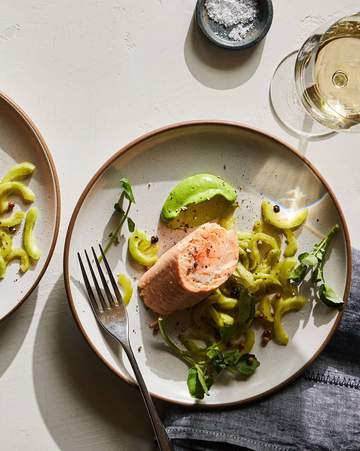 Salmon Confit With Watercress Remoulade Poached Clare Island Salmon Irish Recipes