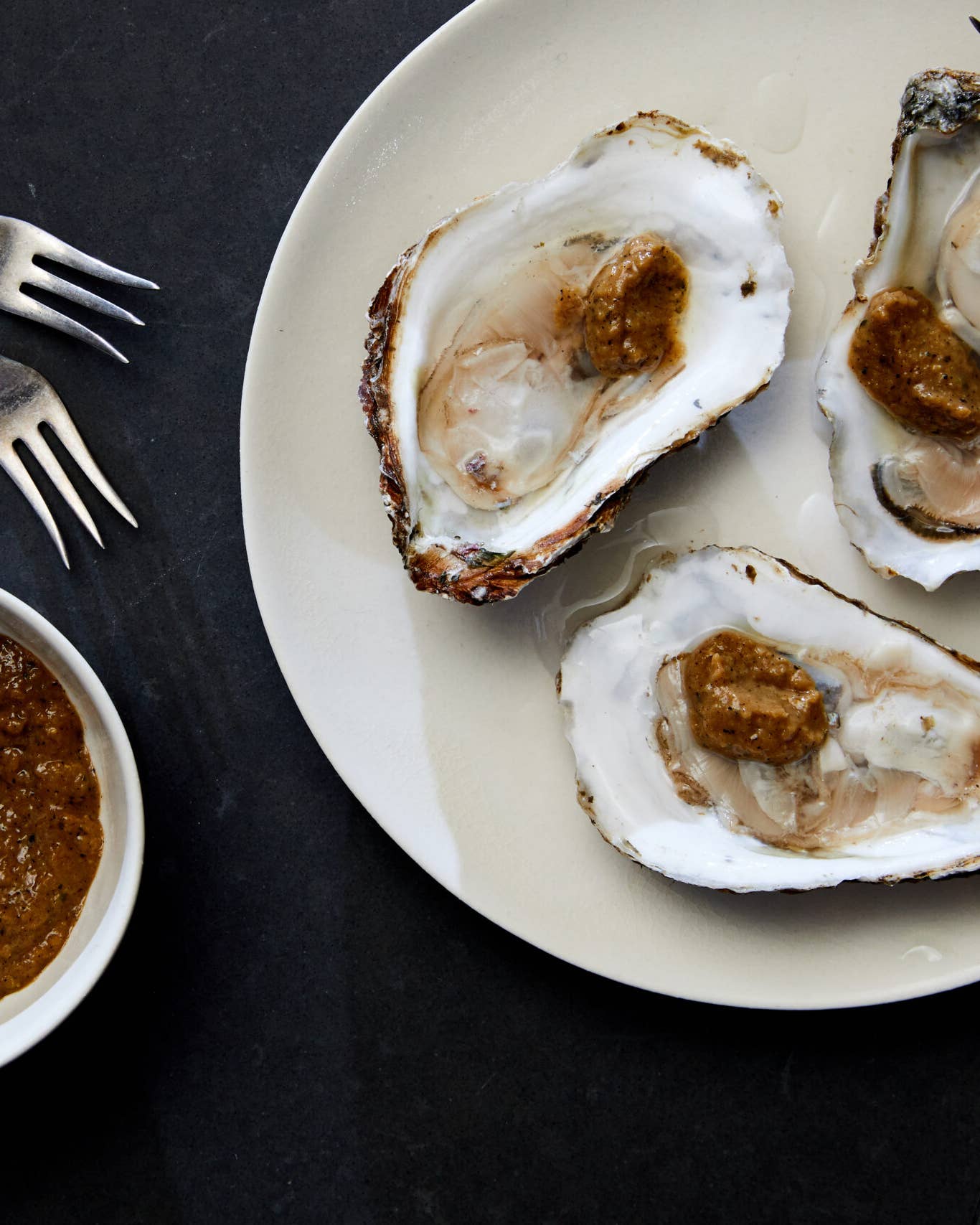 Oysters with Griddled Lemon “Curd”