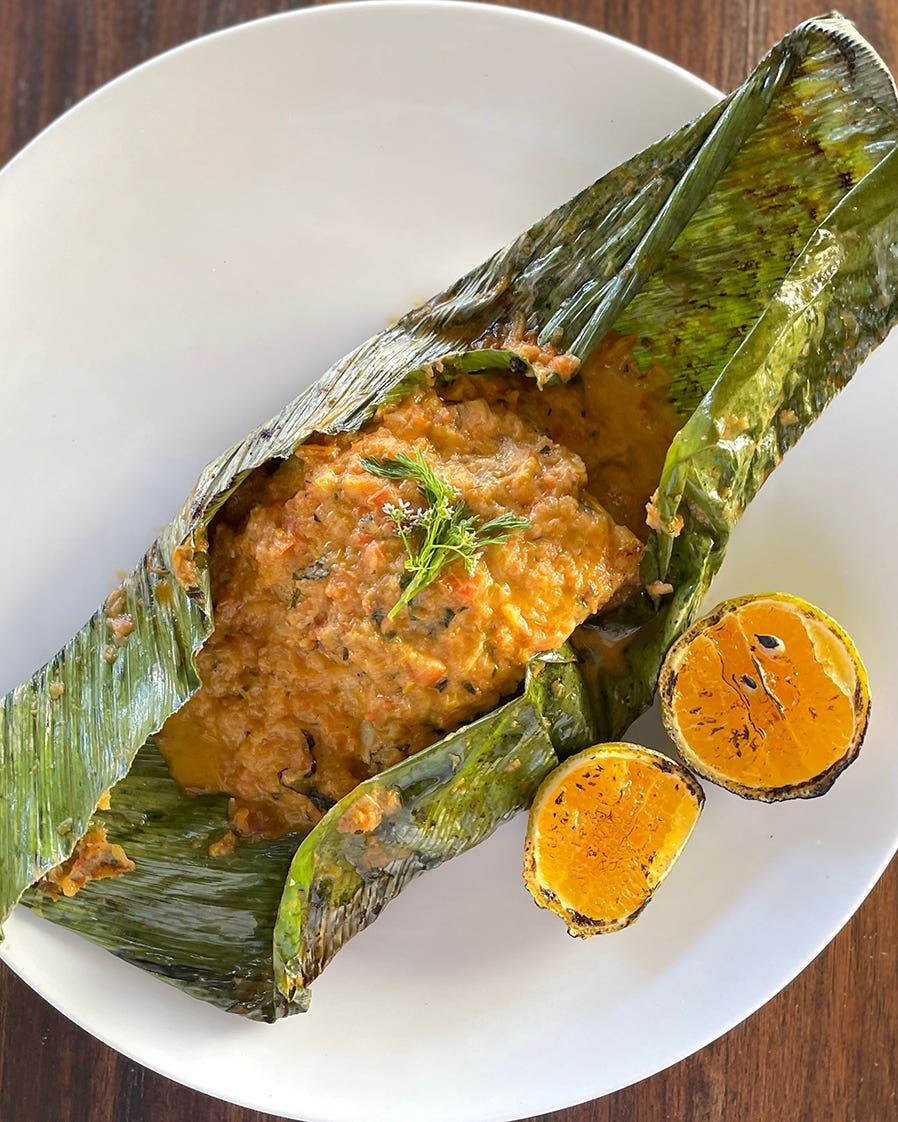 One Chef’s Spin on the Colombian Tamal—Inspired by the Caribbean Coast fish tamal