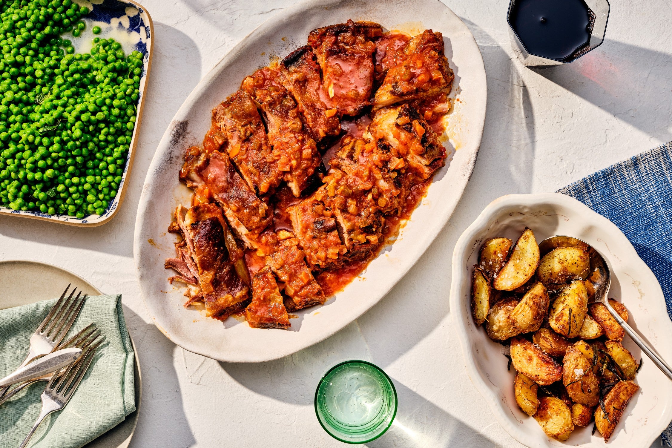 Braised Lamb Belly with Lemon, Harissa, and White Wine Saveur