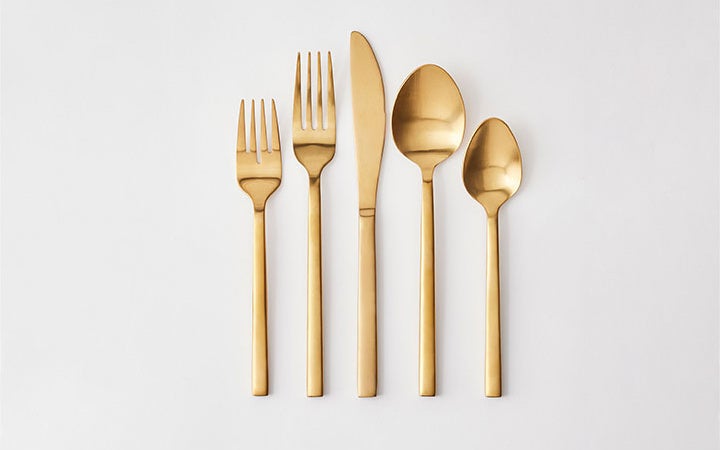 Best Flatware Sets in Black and Gold: Fortessa Tableware Solutions Arezzo Flatware