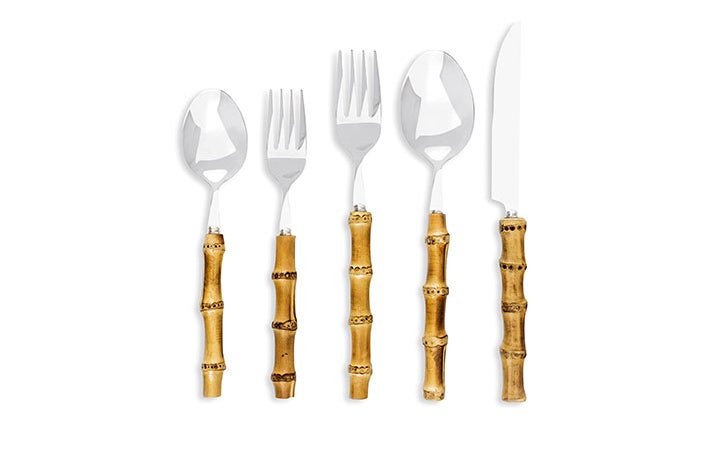 Best Flatware Sets for the Outdoors: Homenook Bamboo Silverware Set