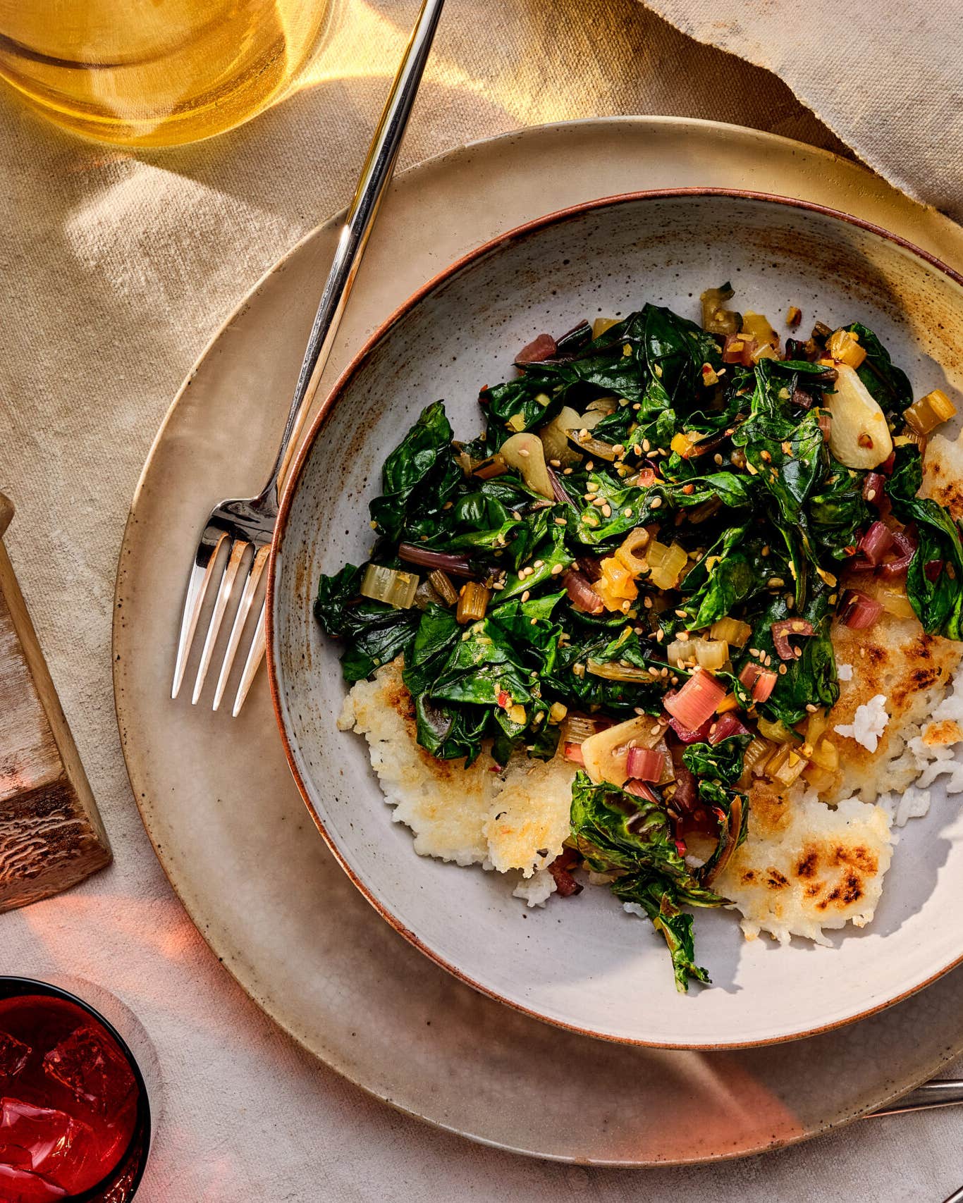 Stir-Fried Swiss Chard With Crispy Rice Stir-Fried Swiss Chard With Crispy Rice