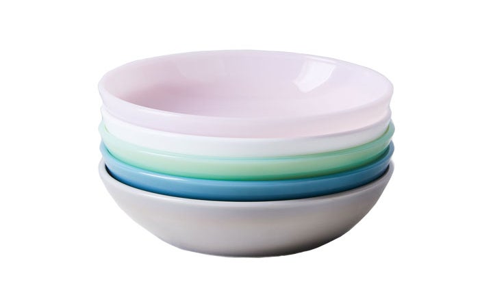 Best Pasta Bowls Glass: Moser Glass Tinted Glass Nesting Shallow Bowls