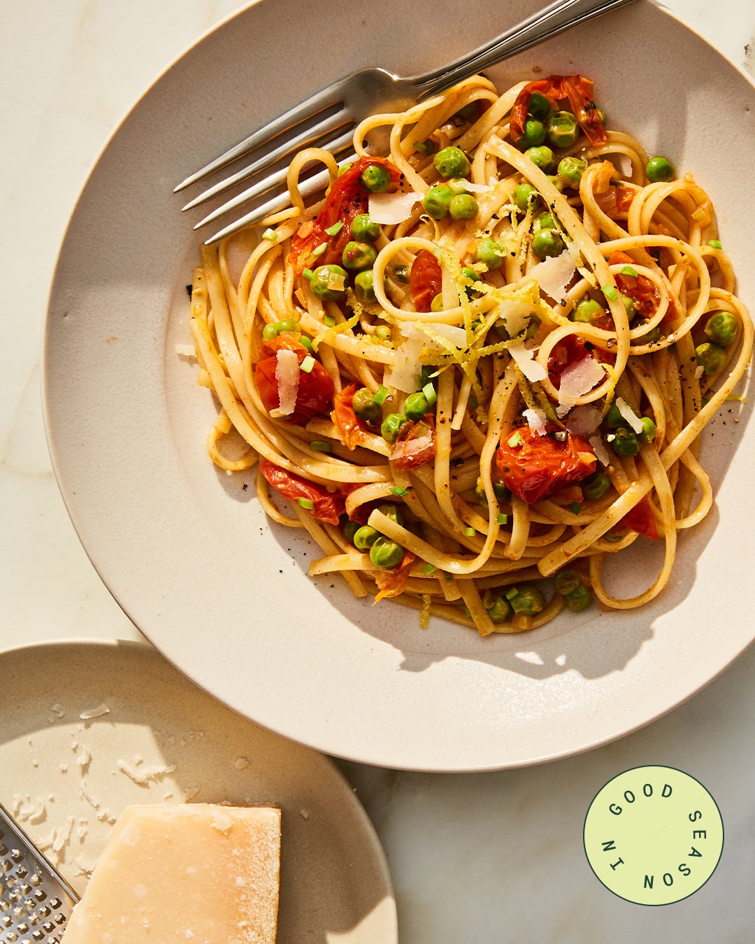 Linguine with Peas In Good Season