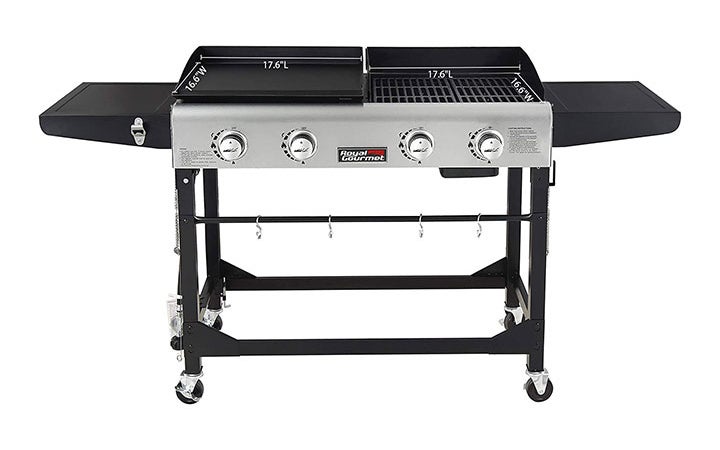 Best Flat Top Grills Royal Gourmet 4-Burner Portable Propane Flat Top Gas Grill and Griddle Combo