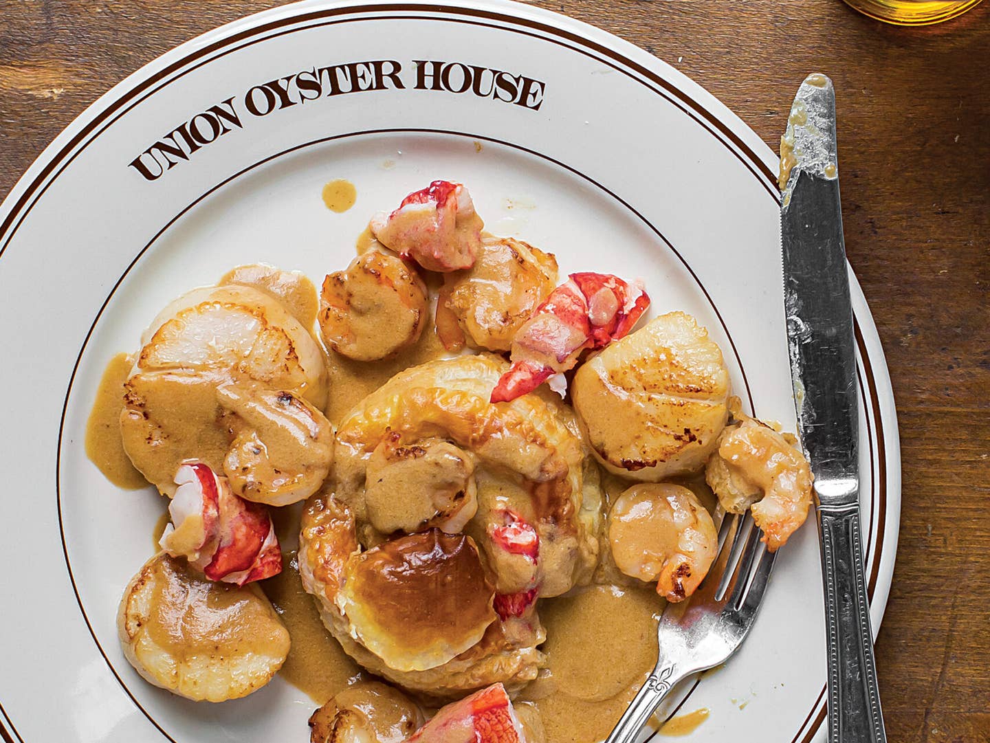 Seafood Newburg (Lobster, Scallops, and Shrimp in Sherry Cream Sauce)